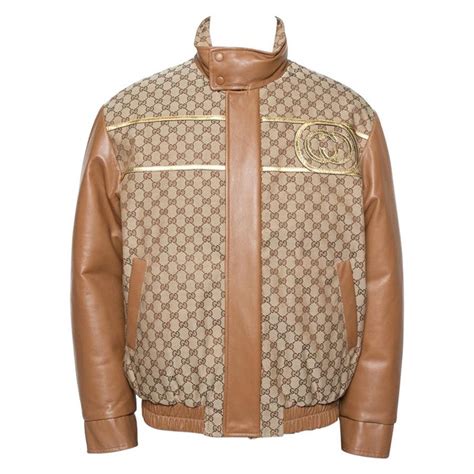 embellished leather varsity jacket gucci sale|gucci leather jacket women.